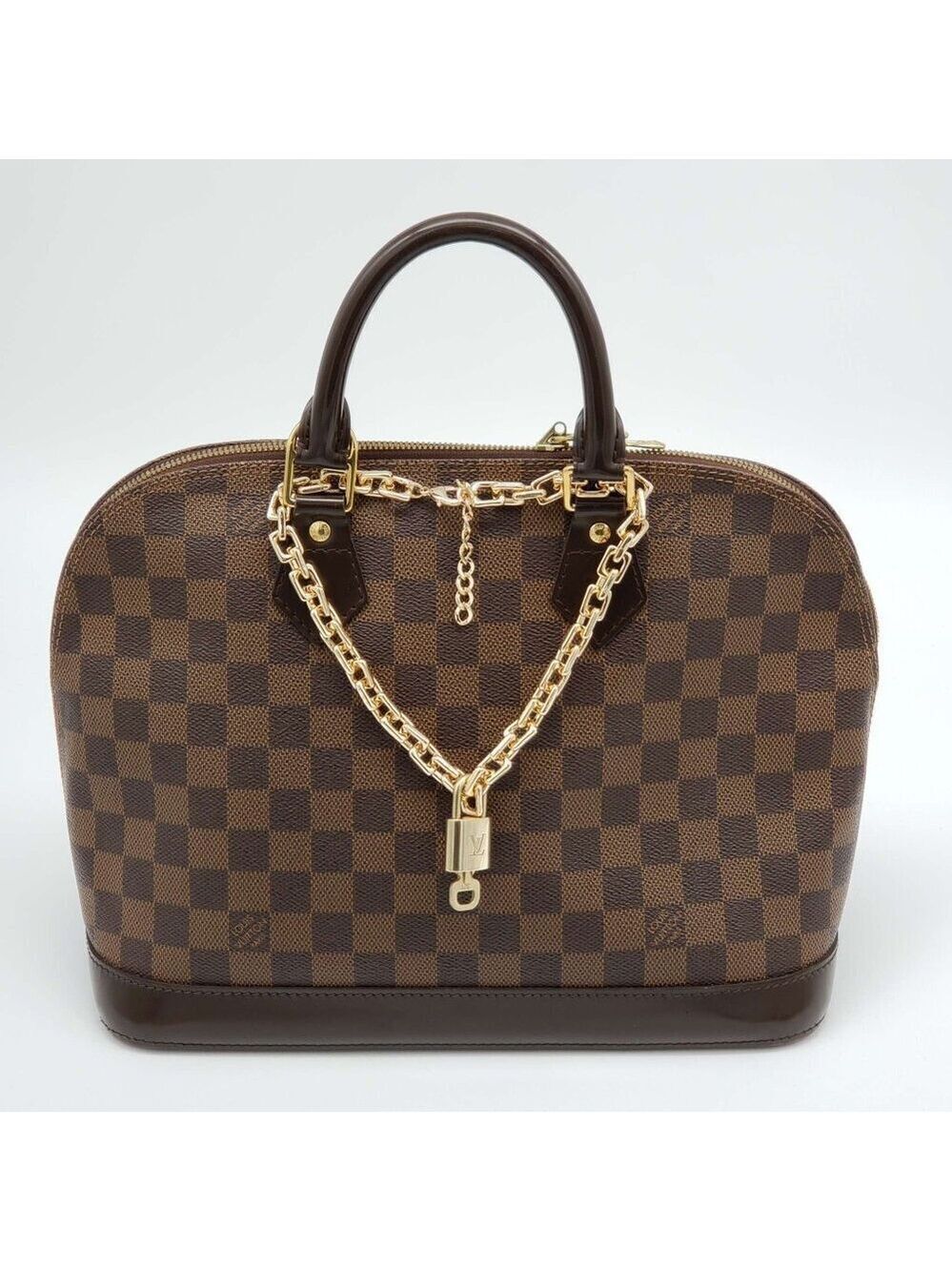 100% Auth Louis Vuitton Lock & Key with Unbranded Gold Plated Chain Necklace